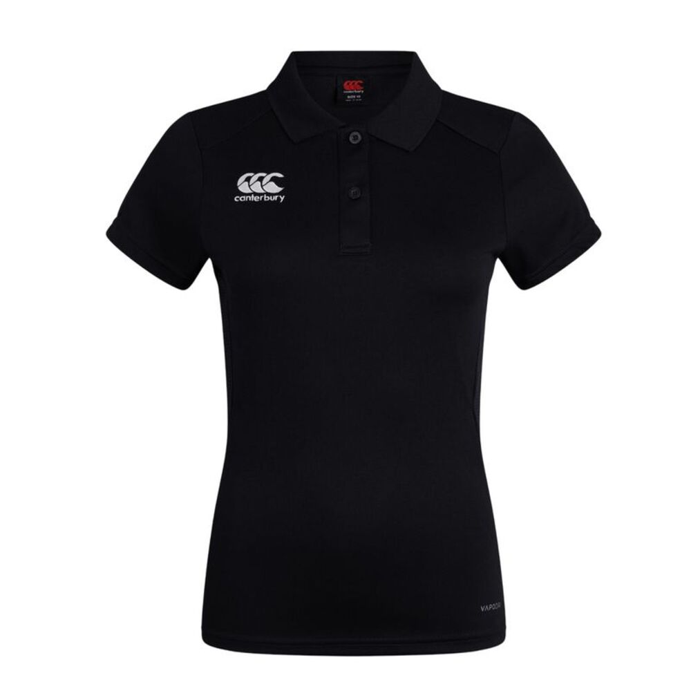 Canterbury Womens/Ladies Club Quick Dry Logo Polo Shirt / Black